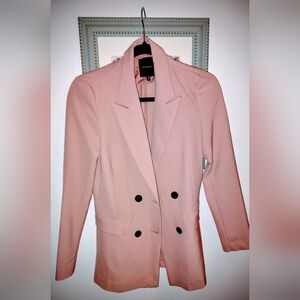 Dynamite Women's Blush Double-Breasted Blazer